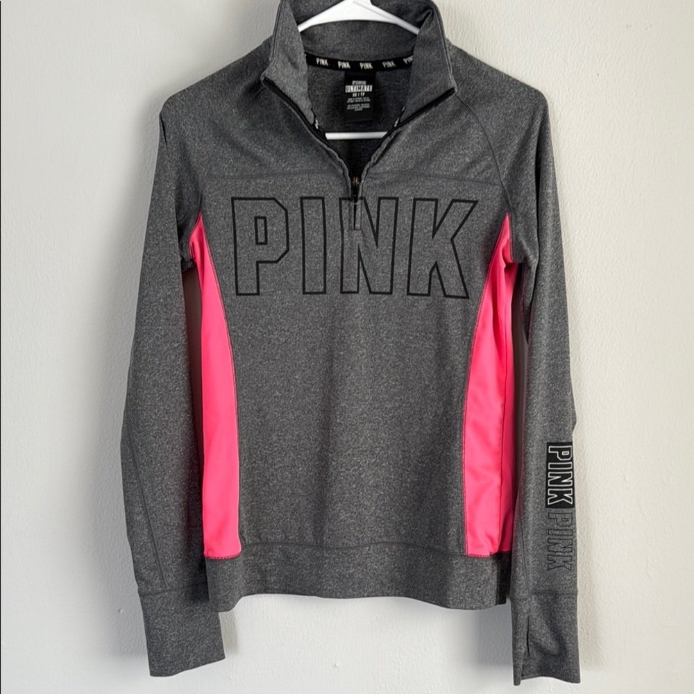 Victoria's Secret PINK Gray and Pink Pullover